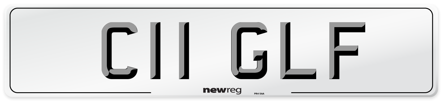C11 GLF Number Plate from New Reg